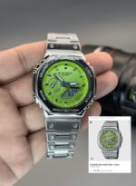 G Shock GM-2100D Silver Green Watch - Image 2