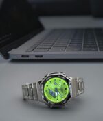 G Shock GM-2100D Silver Green Watch - Image 3