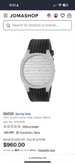 Gucci 25H Stainless Steel Premium Timepiece