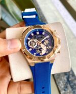 Guess Multifunction Blue Rose Gold Men's Watch
