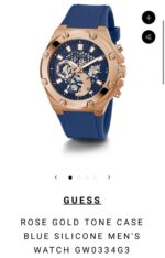 Guess Multifunction Blue Rose Gold Men's Watch - Image 4