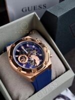 Guess Multifunction Blue Rose Gold Men's Watch - Image 5