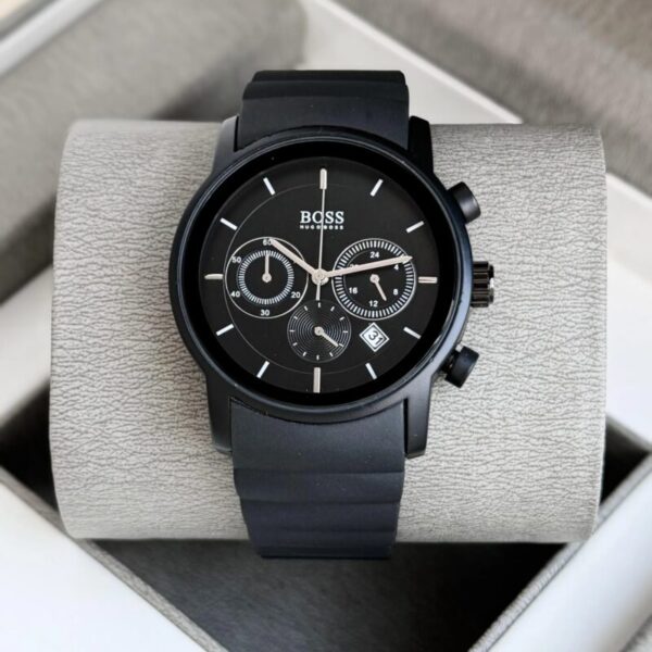 Hugo Boss Black Dial Stainless Steel Chronograph