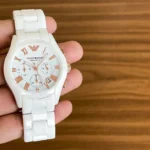 Armani Men Watch White Ceramic Analog 40mm
