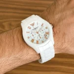 Armani Men Watch White Ceramic Analog 40mm - Image 2