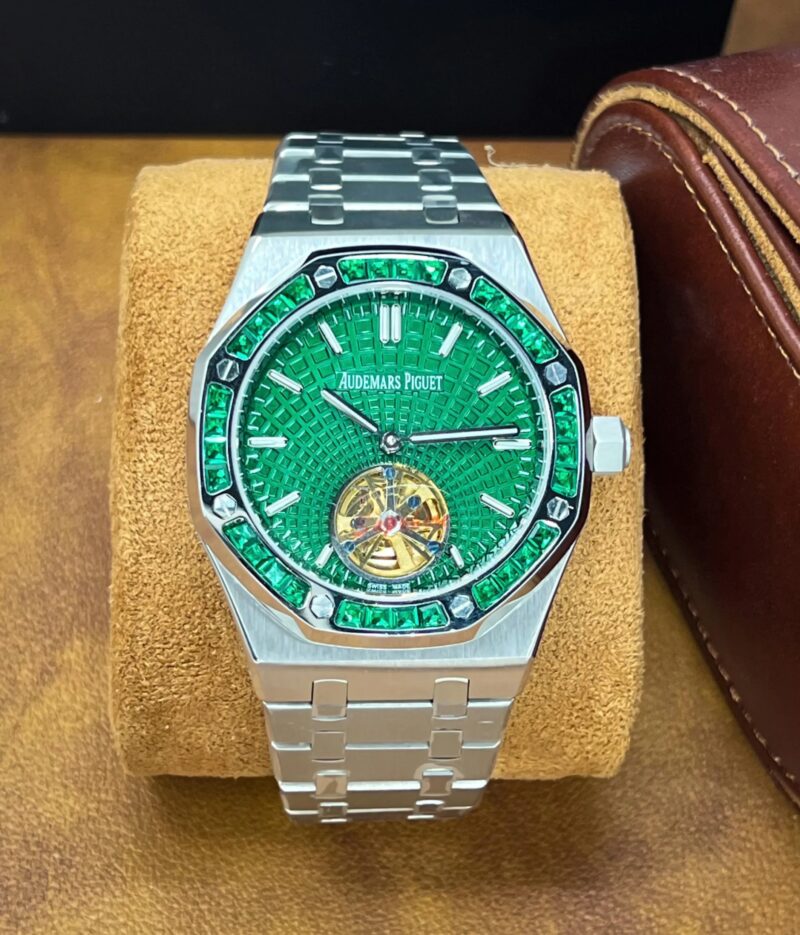 Audemars-Piguet-Royal-Oak-Flying-Tourbillon-White-Gold-Emerald-10AA-Automatic-1 Audemars Piguet Royal Oak Flying Tourbillon White Gold Emerald 10AA Automatic - Image 1