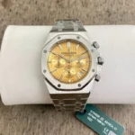 Audemars Piguet Royal Oak Stainless Steel Gold Dial 12Hr Chronograph - Image 4