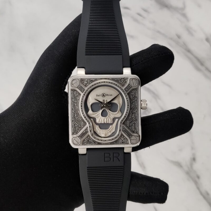 Bell-Ross-BR-01-Burning-Skull-Tattoo-46MM-Quartz-1 Bell & Ross BR-01 Burning Skull Tattoo 46MM Quartz - Image 1