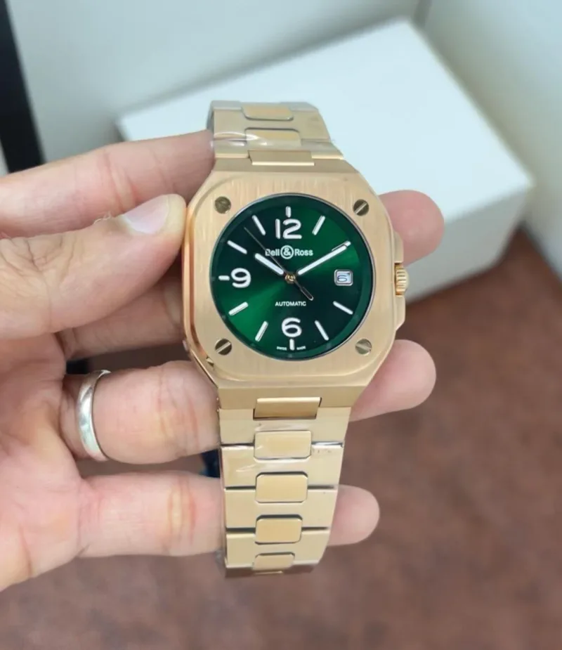 Bell-Ross-BR05A-GN-PG-40mm-Green-Rose-Gold-Chronograph-1 Bell & Ross BR05A-GN-PG 40mm Green Rose Gold Chronograph - Image 1