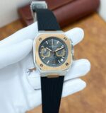 Bell & Ross Br-05 Urban Chronograph Rose Gold & Steel Grey 40mm Quartz