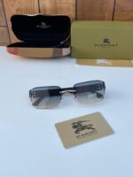 Burberry Rimless Sunglasses Black-Grey - Image 2