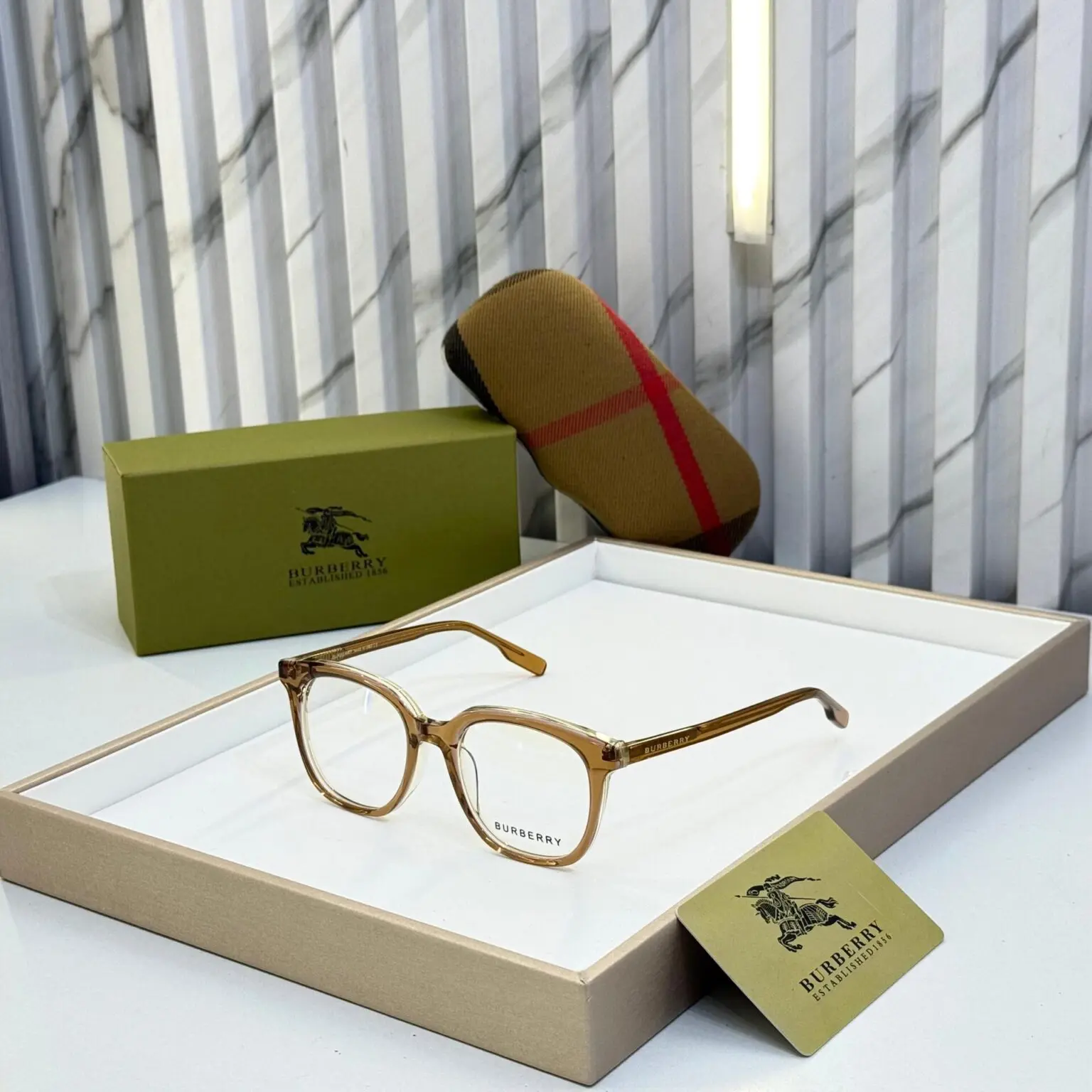 Burberry-Round-Unisex-Eyeglasses-Black-1 Burberry Round Unisex Eyeglasses Black - Image 1