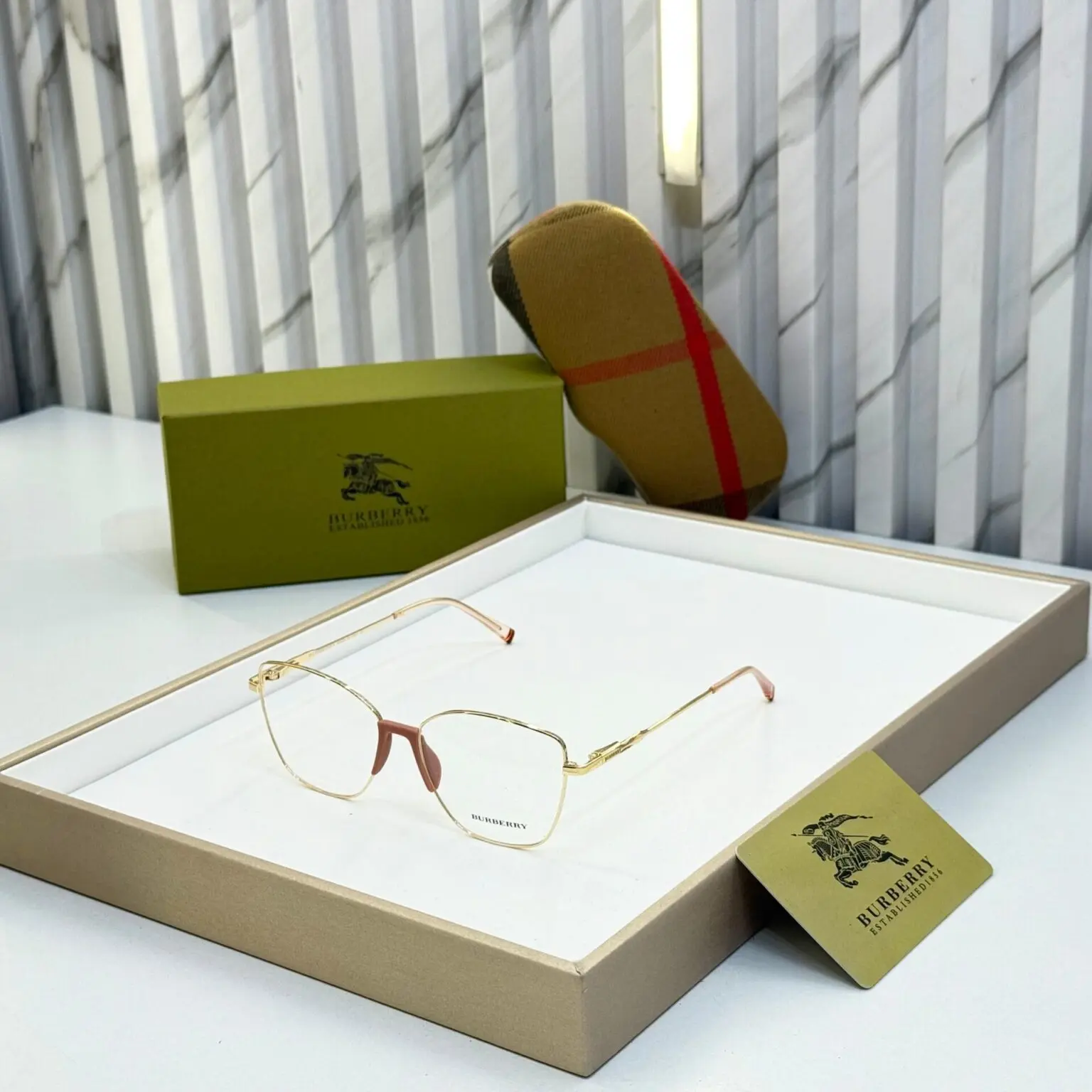 Burberry-Unisex-Eyeglasses-C09E29-11-Universal-Frame-1 Burberry Unisex Eyeglasses C09E29-11 Universal Frame - Image 1