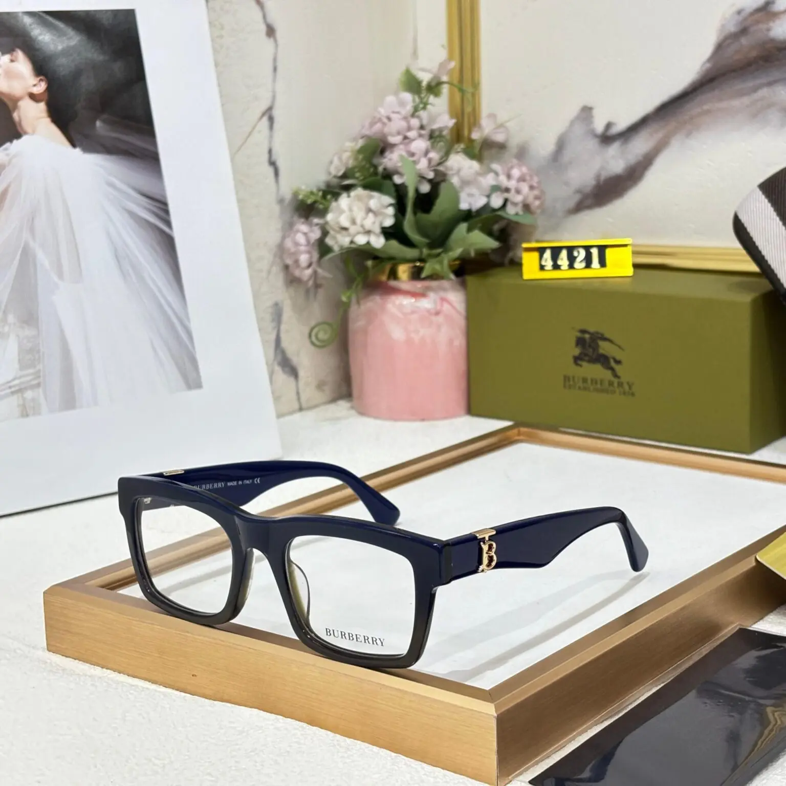 Burberry-Unisex-Optical-Frame-Black-One-Size-1 Burberry Unisex Optical Frame - Black - One Size - Image 1
