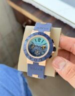 Bvlgari Aluminium 43MM Blue Chronograph Quartz