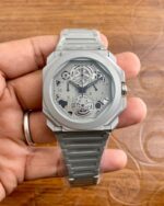 Bvlgari Chronograph Grey 40mm Quartz