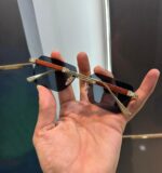 Cartier Rimless Sunglasses Gold-Black - Image 3