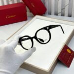 Cartier Round Black Optical Frame UV Protection - Image 2