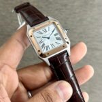 Cartier Santos 36mm Black Dial Quartz Gents Watch