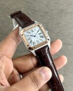 Cartier Santos 36mm Black Dial Quartz Gents Watch