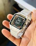 Cartier Santos Skeleton 43MM Silver Dial Quartz - Image 2