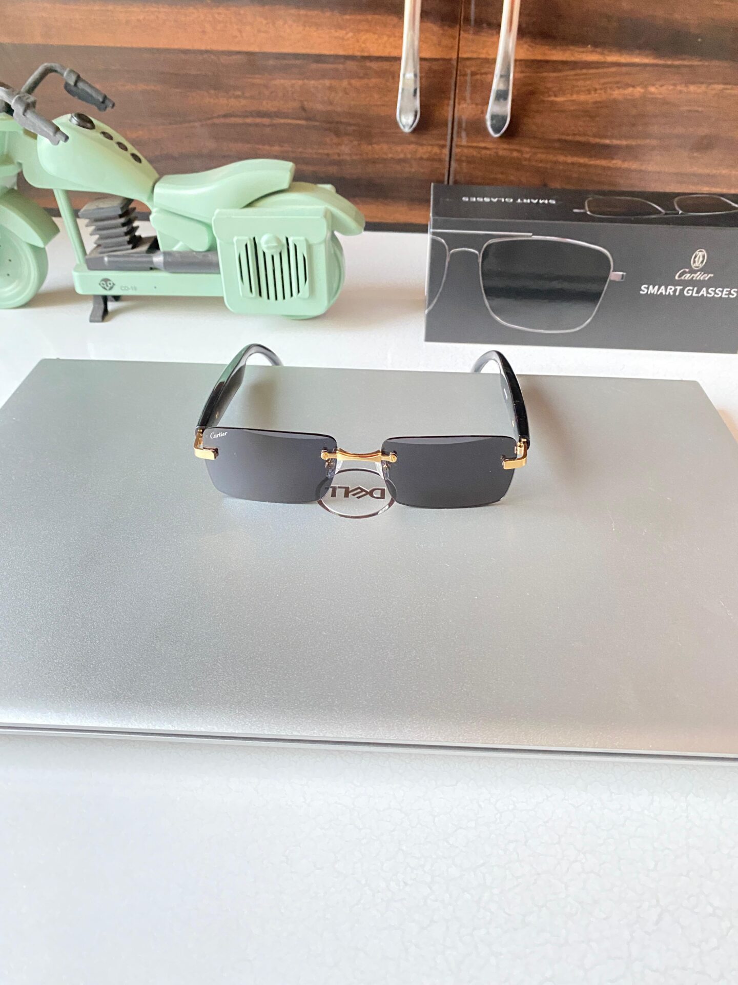 Cartier-Smart-Glasses-Metal-Tinted-Mirror-Frame-1 Cartier Smart Glasses Metal Tinted Mirror Frame - Image 1