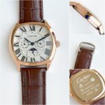 Cartier Super Slim 42MM White Dial Chronograph Quartz - Image 2