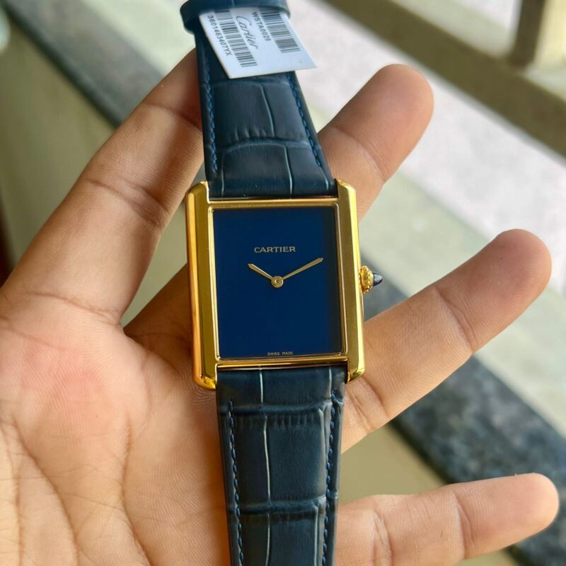 Cartier-Tank-Louis-Black-Dial-Gold-Tone-Quartz-30mm-1 Cartier Tank Louis Black Dial Gold Tone Quartz 30mm - Image 1