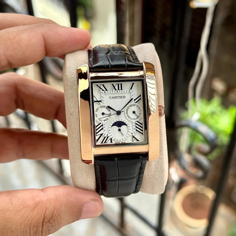 Cartier-Tank-Moonphase-38mm-White-Dial-Quartz-1 Cartier Tank Moonphase 38mm White Dial Quartz - Image 1