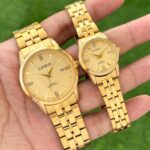 Casio 7AAA Couple Watch Gold Stainless Steel Quartz