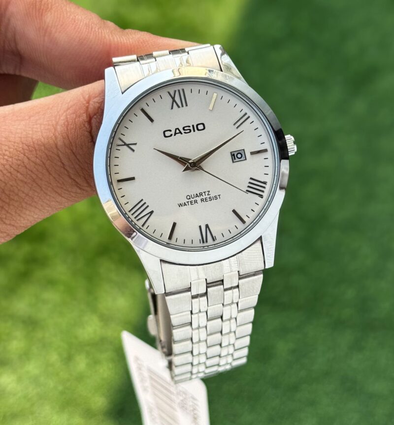 Casio-Analog-7AAA-Silver-Stainless-Steel-Quartz-40mm-1 Casio Analog 7AAA Silver Stainless Steel Quartz 40mm - Image 1