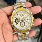Casio EFR-556 Gold-White Dial Stainless Steel Quartz Chronograph