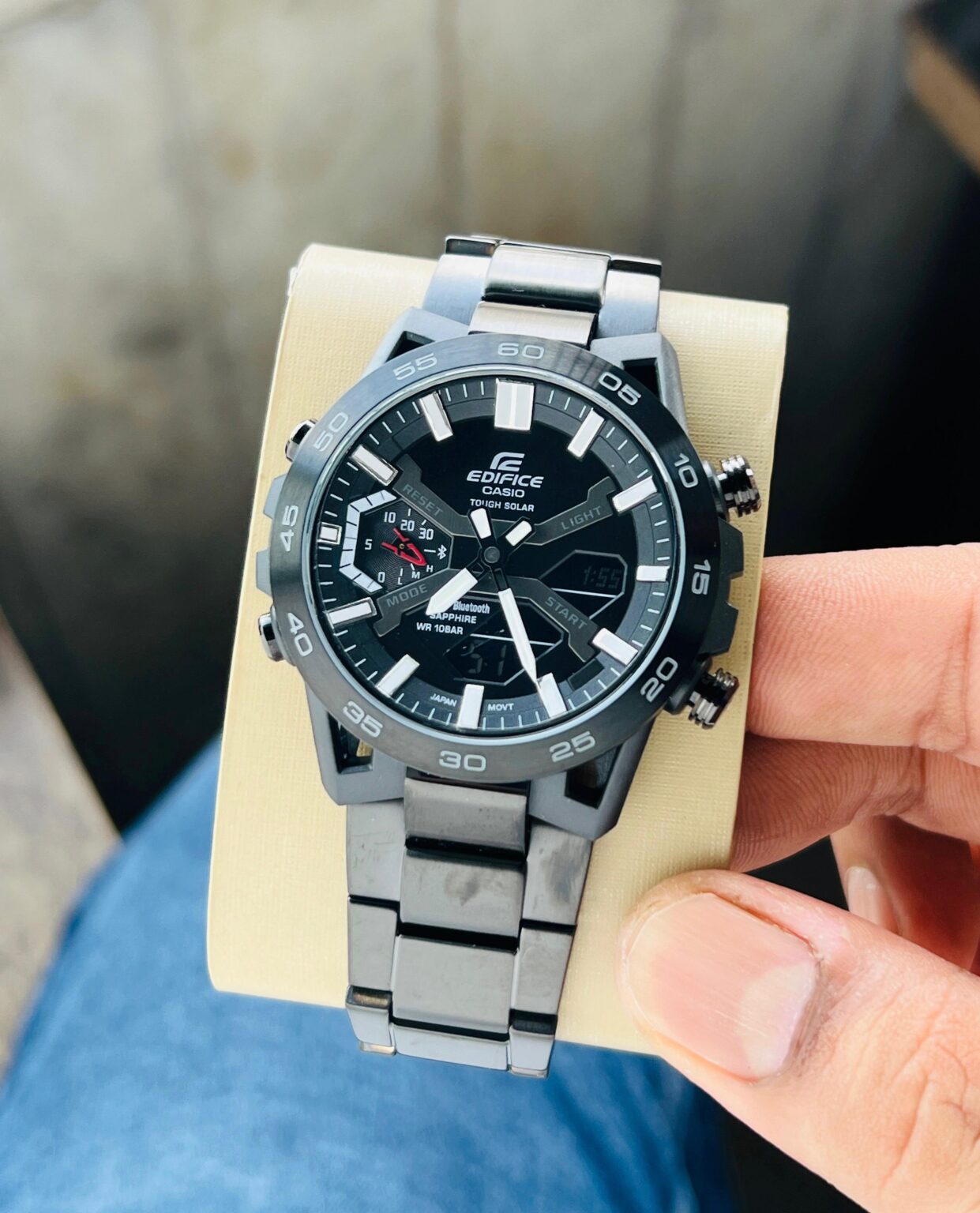 Casio-Edifice-ECB-2000D-Black-Dial-45mm-Quartz-1 Casio Edifice ECB-2000D Black Dial 45mm Quartz - Image 1