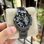 Casio Edifice EFR-303D World Map Black-Silver Chronograph 40mm
