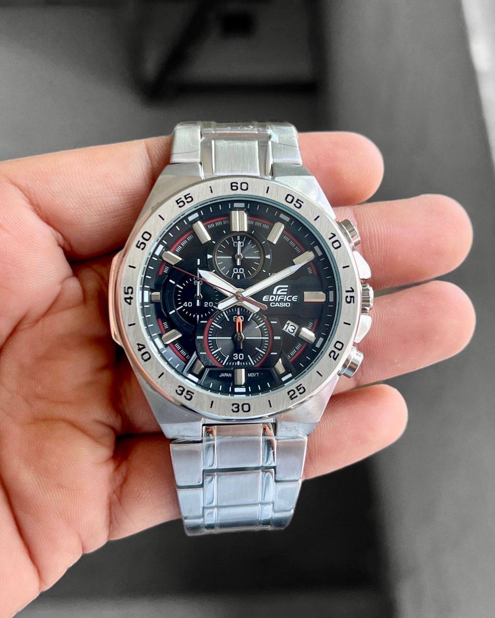 Casio-Edifice-EFR-564D-1-Black-Dial-Quartz-100M-1 Casio Edifice EFR-564D-1 Black Dial Quartz 100M - Image 1