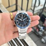 Casio Edifice EQS-800 50mm Chronograph Silver Blue