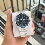 Casio Edifice EQS-800 50mm Chronograph Silver Blue - Image 2