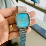 Casio Vintage Silver Ice Blue 3-Fold Clasp