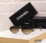 Chanel 4138 Cat-Eye Metal Sunglasses Grey-Brown - Image 2