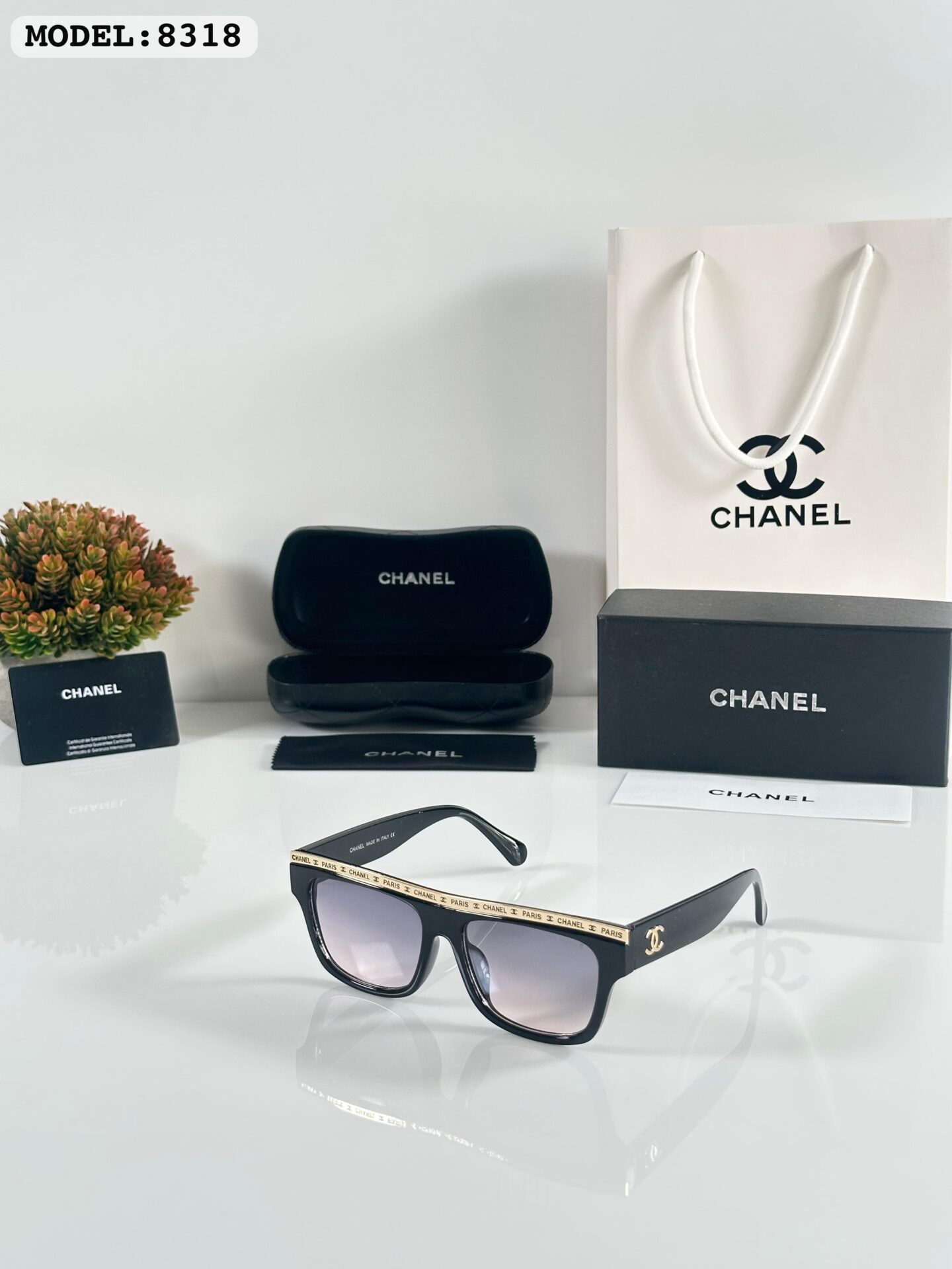 Chanel-8318-Black-Gradient-Oversized-Sunglasses-1 Chanel 8318 Black Gradient Oversized Sunglasses - Image 1