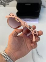 Chanel Cat-Eye Pink Sunglasses Plastic Frame - Image 4