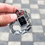 Chanel Paris 7A Silver Black Quartz Round 7mm