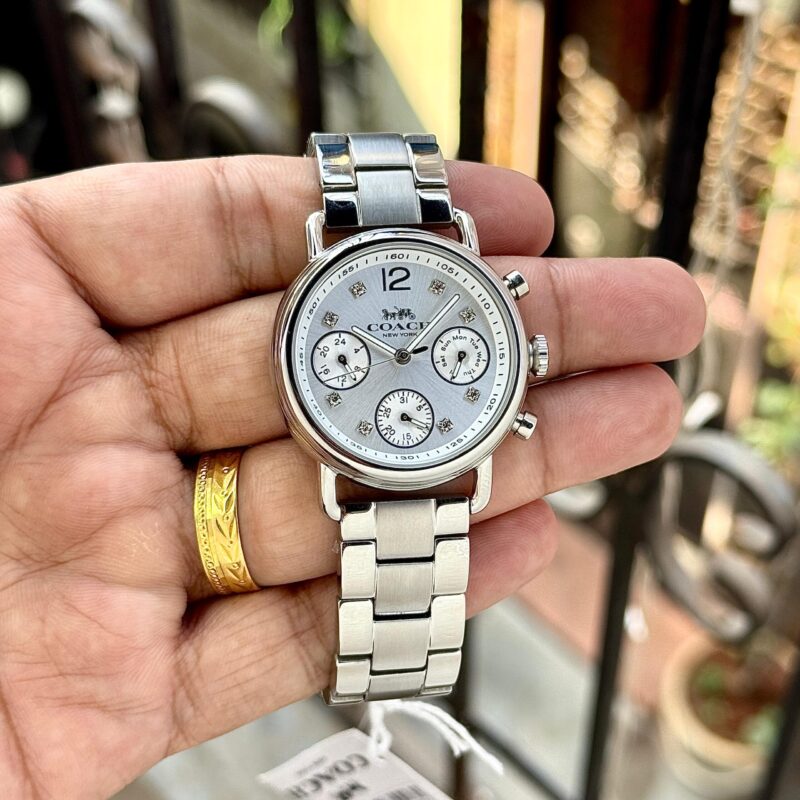 Coach-CO14502942-White-Dial-Stainless-Steel-35mm-Chronograph-1 Coach CO14502942 White Dial Stainless Steel 35mm Chronograph - Image 1