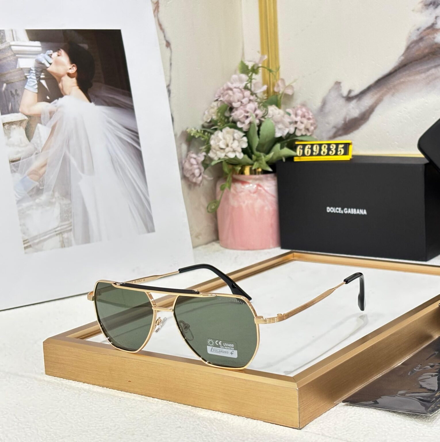 DG-Polarised-Sunglass-Black-Gray-Frame-1 D&G Polarised Sunglass Black-Gray Frame - Image 1