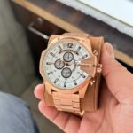 Diesel 10 Bar Chronograph White Dial 59mm Quartz