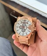 Diesel 10 Bar Chronograph White Dial 59mm Quartz
