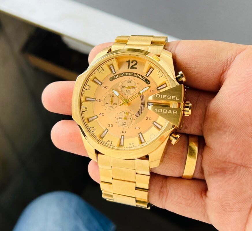 Diesel-10-Bar-Mega-Gold-Chronograph-59mm-1 Diesel 10 Bar Mega Gold Chronograph 59mm - Image 1