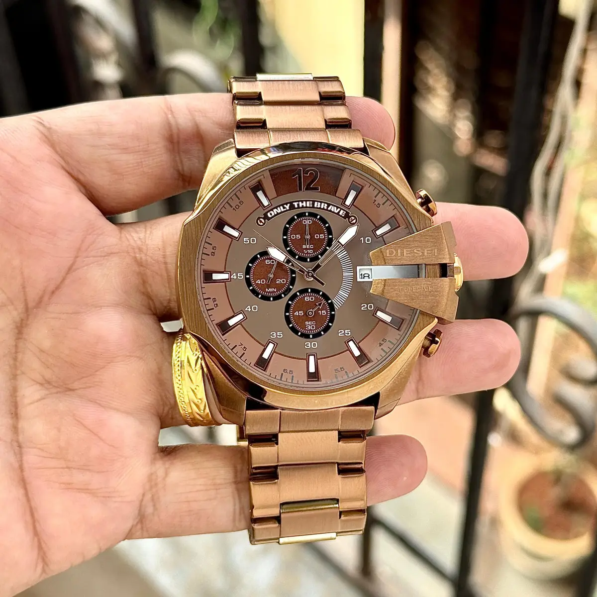 Diesel-Mega-Chief-Brown-Series-Stainless-Steel-Watch-1 Diesel Mega Chief Brown Series Stainless Steel Watch - Image 1