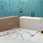 Dior Eyeglasses Round Blue-Clear-Grey-Black Acetate