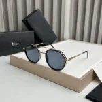 Dior Half Round Black Sunglasses Women UV Protection